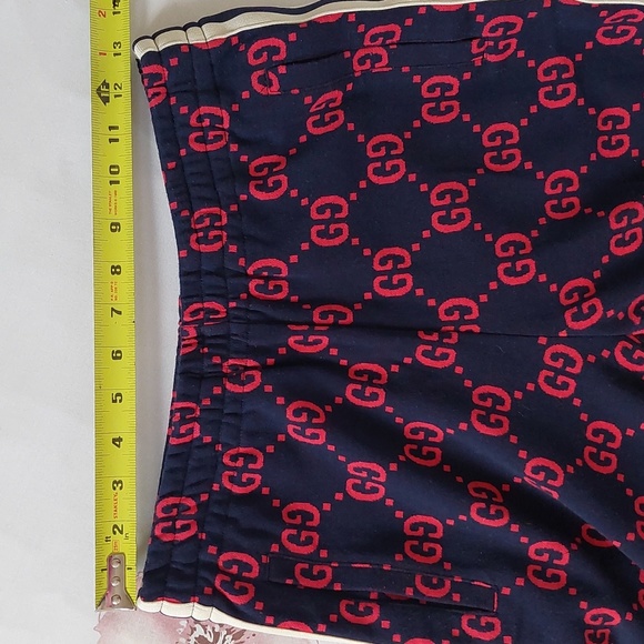 Gucci monogram red jacquard navy jogger - Picture 13 of 15